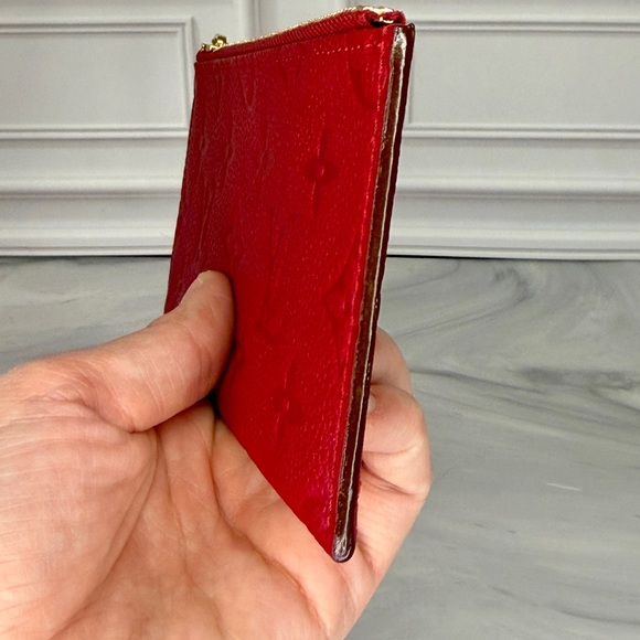 Louis Vuitton Monogram Empreinte Red Leather Zip Pouch - Picture 3 of 7